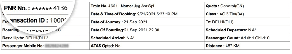 Train PNR Number